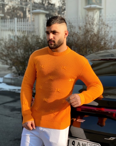 بافت زاپ دار رنگ نارنجی