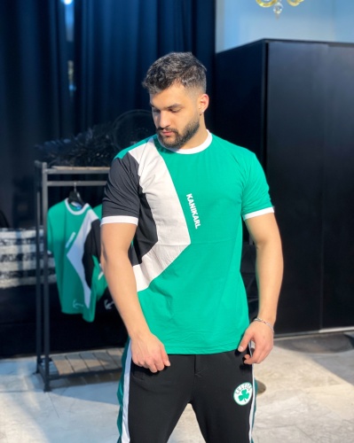 تیشرت برند KANIKARL رنگ سبز