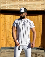 تی شرت راه راه برند KARL رنگ سفید