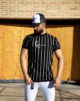 تی شرت راه راه برند KARL رنگ مشکی