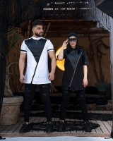 پیراهن ترکیبی چرم رنگ مشکی