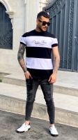 تیشرت راه راه رنگ مشکی