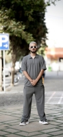 ست شلوار و تیشرت یقه دار طوسی