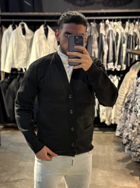 ژاکت دکمه ای مشکی