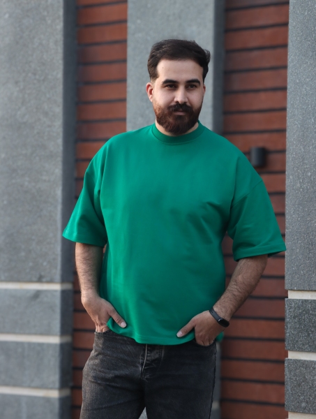 تیشرت بیسیک پارچه دورس دونخ مچینستی باکسی