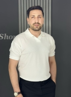 تیشرت اولدمانی پارچه وارداتی سفید