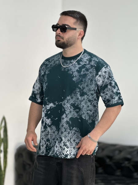 تیشرت 2نخ ابروبادی LV سبز M