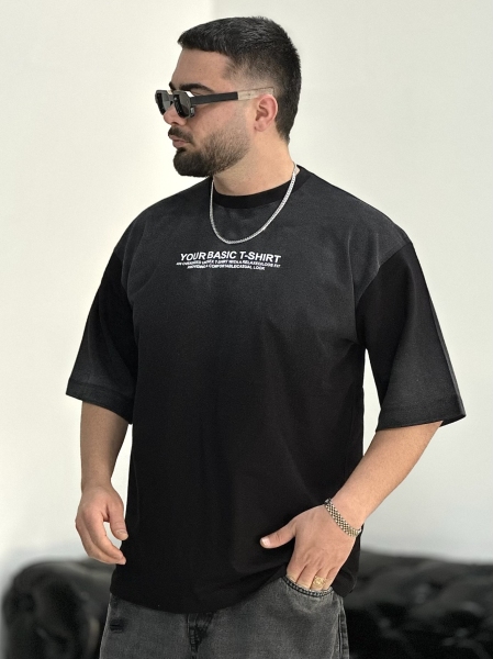 تیشرت 2نخ Casual مشکی B