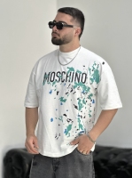 تیشرت 2نخ moschino سفید