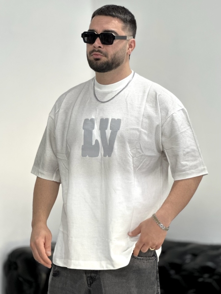 تیشرت 2نخ LV سفید A