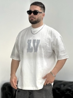 تیشرت 2نخ LV سفید A