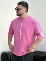 تیشرت پنبه LA صورتی